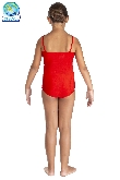BODY LYCRA SPALLINE TINTA UNITA ROSSO BAMBINA